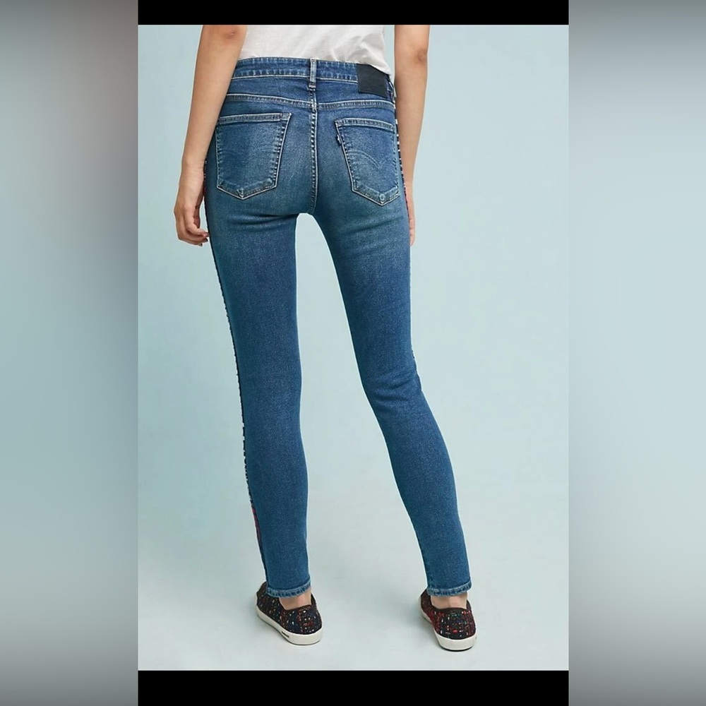 Levis 721 Made & Crafted High Rise Unique Woven Side Detail Size 27/30 - Picture 2 of 16